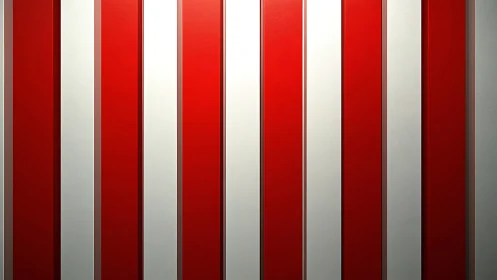 Vertical red and white striped surface with panel depth.