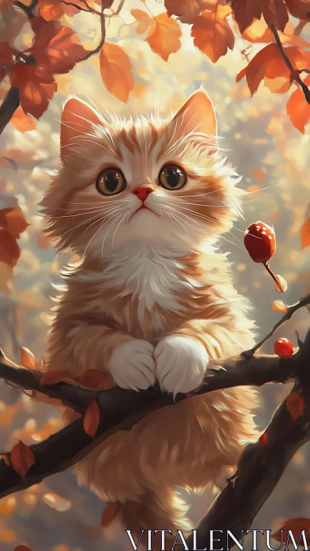 Whiskers in the Golden Hour: A Fluffy Autumn Dreamer.