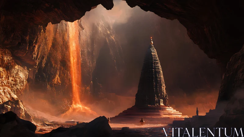 Lavafall shrine ignites a hidden cavern of quiet worship.