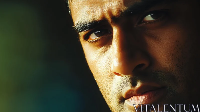 Quiet strength in an intense, thoughtful close up portrait.