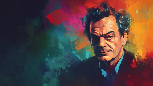 Color-drenched portrait of a thoughtful, quietly bold mind.