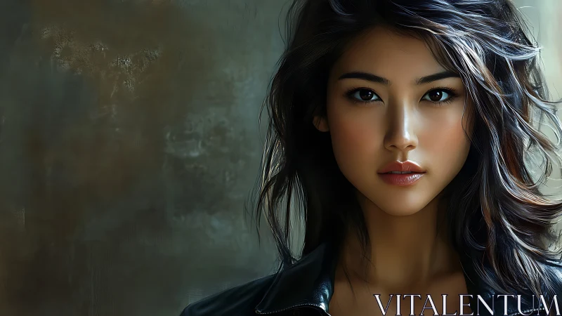 Portrait of a determined woman in cinematic side lighting.