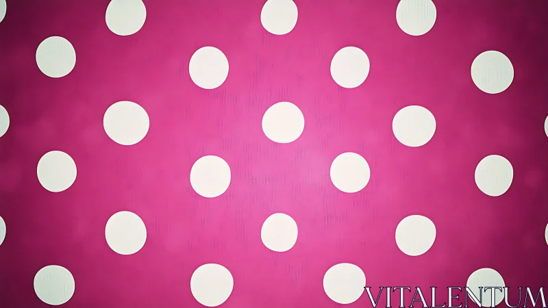 Playful white polka constellations on bold magenta canvas.