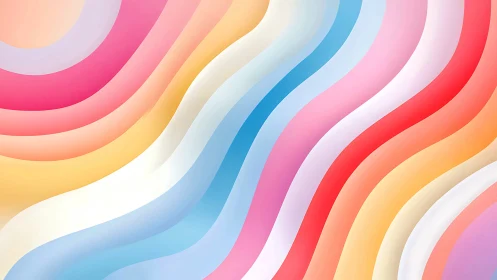 Pastel color waves flow in soft, uplifting abstract motion