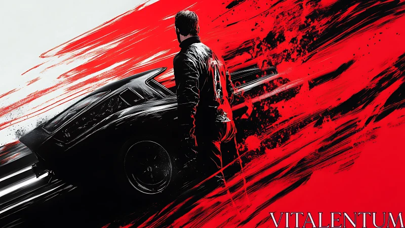 Midnight driver poised between motion, memory, and speed.