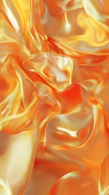 Molten gold satin folds with fluid reflective highlights.