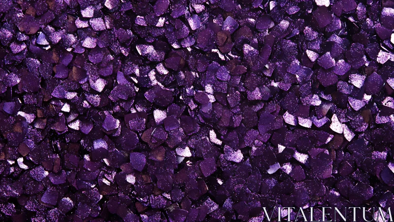 Velvety violet glitter stones in a dreamy close-up view.