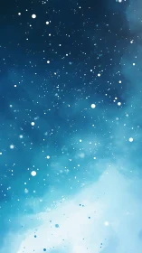 Stellar particulate field in gradient cyan astral mist backdrop.