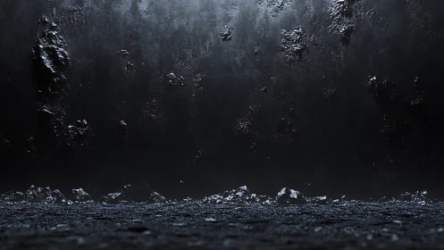 Shadowy stone chamber wall suggests a moody cinematic stage