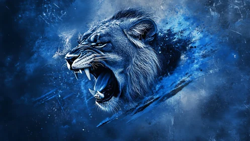 Frostbitten roar of a midnight lion breaking worlds.