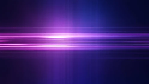 Futuristic purple light streaks on dark background, digital style.