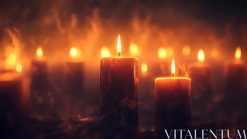 Twin Flames Choreograph Shadows in Candlelit Contemplation