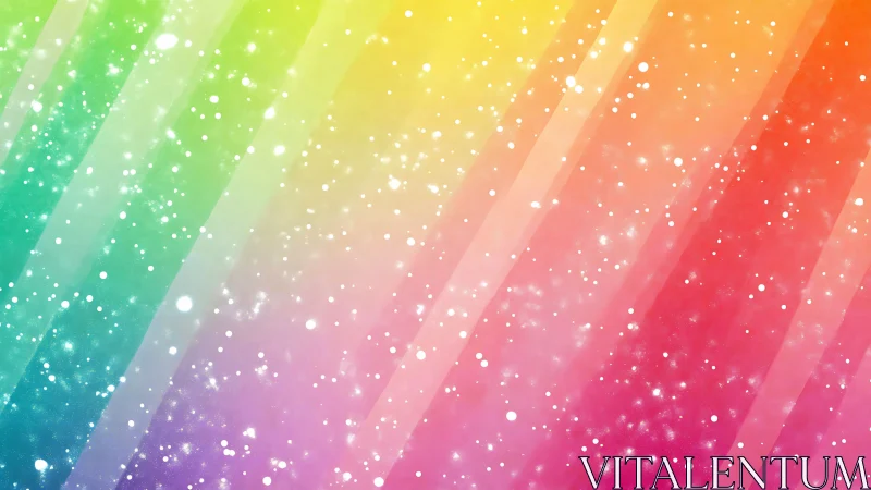 Diagonal rainbow bokeh field layers dynamic color gradient