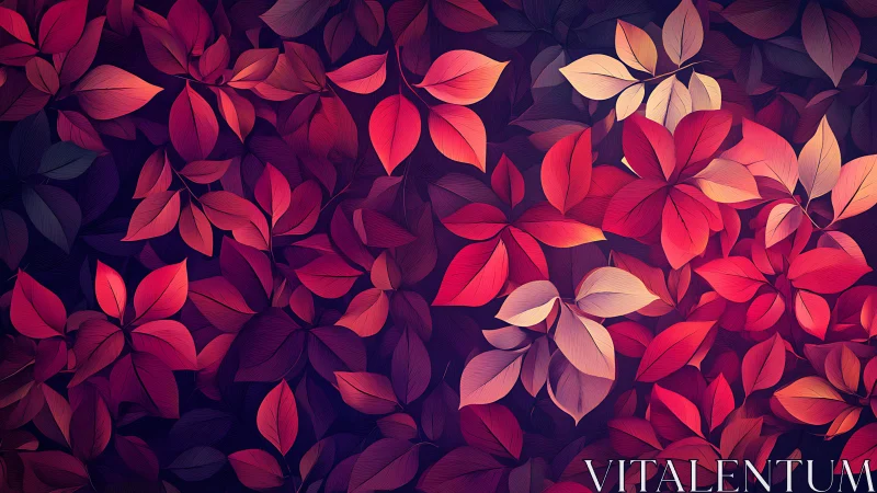 Nocturne of Ember Leaves in a Velvet Twilight Canopy.