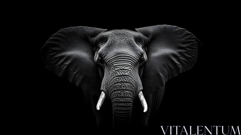 Midnight tusk monarch framed in sculpted shadows.