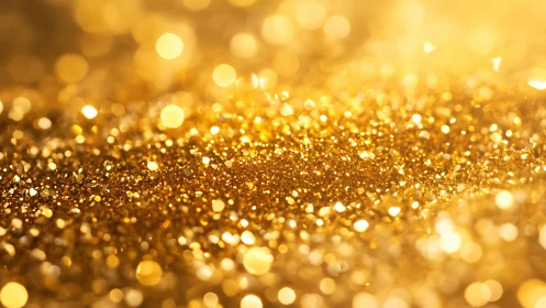Golden glitter bokeh sparkles in a warm celebratory glow