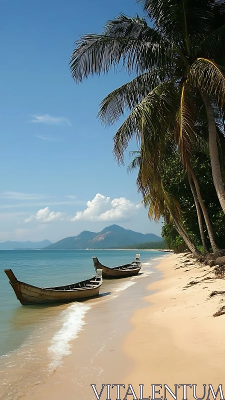 Weathered Boats Await Their Tropical Island Adventure