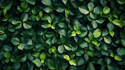Dense periwinkle foliage captured in high-contrast overhead view