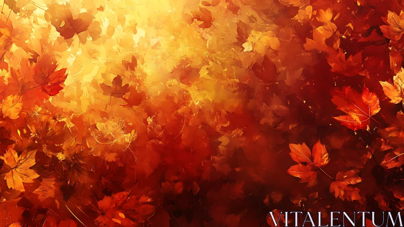 Embers of autumn swirl upward in a glowing leafstorm