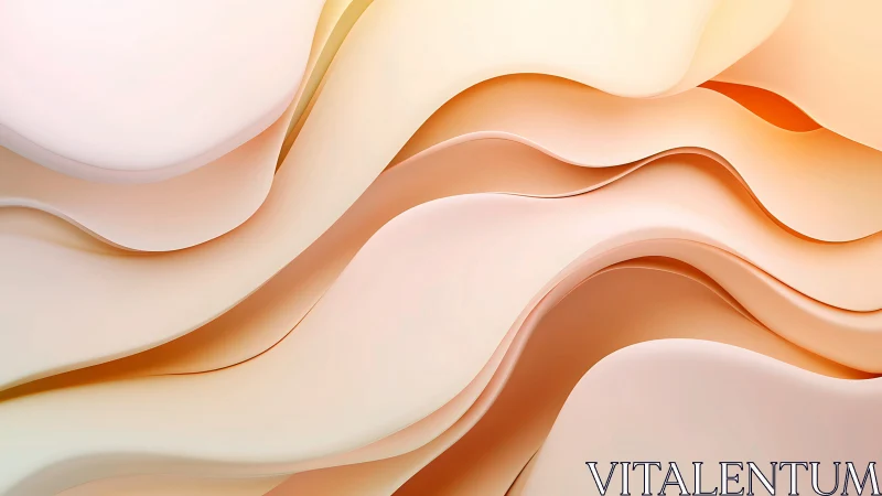 Silken peach dunes curl in sunlit abstract harmony.
