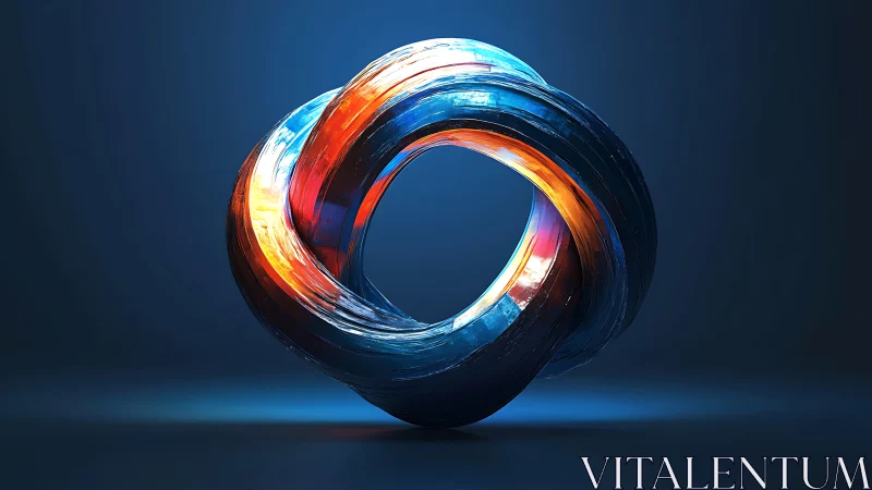 Luminous torus twists cool blues and molten light together