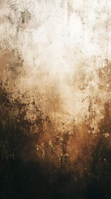 Textured sepia grunge wall with distressed gradient surface.