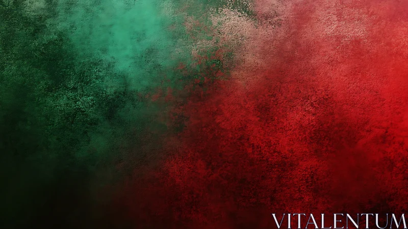 Textured red and green abstract gradient color background.