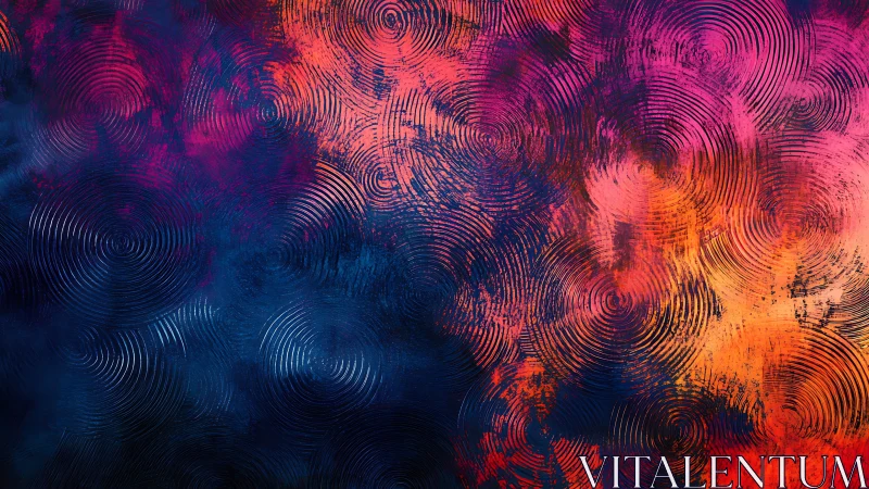 Radial spectrum abstract with concentric wave geometry design.