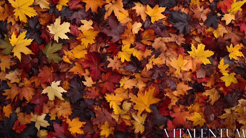 Crimson and gold maple leaves weave a glowing autumn tapestry.