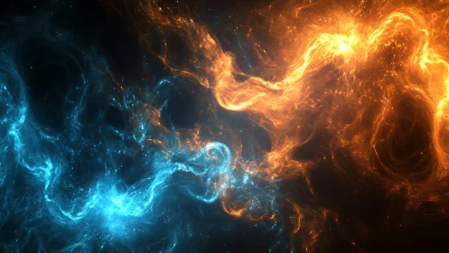 Ice and Fire Dancing Through Space.
