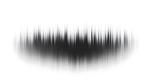 Abstract black soundwave illustration on white background, modern style.