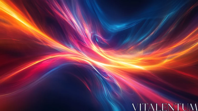 Radiant energy streams converge inside vibrant cosmic void