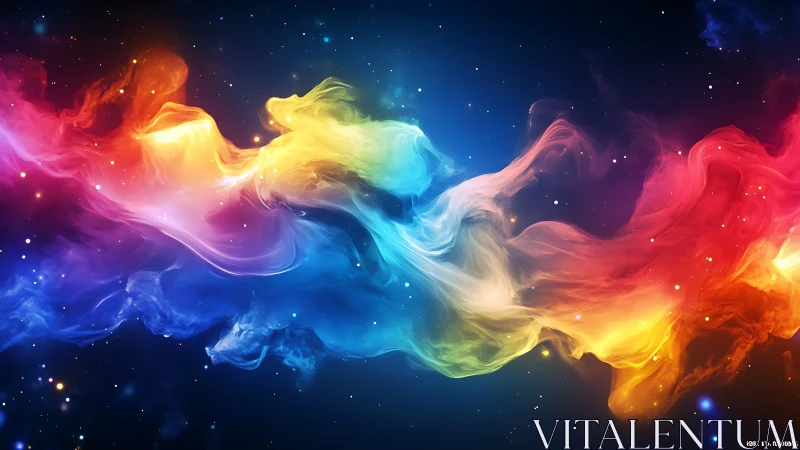 Nebular color currents flowing through deep cosmic voids.