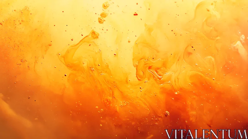 Abstract orange liquid swirl with glowing, fluid texture.