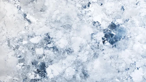 Abstract frozen ice surface with frosty blue and white textures.