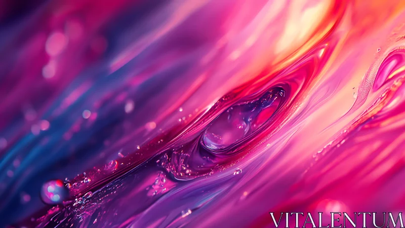 Liquid neon waves flow in vivid pink and electric purple light