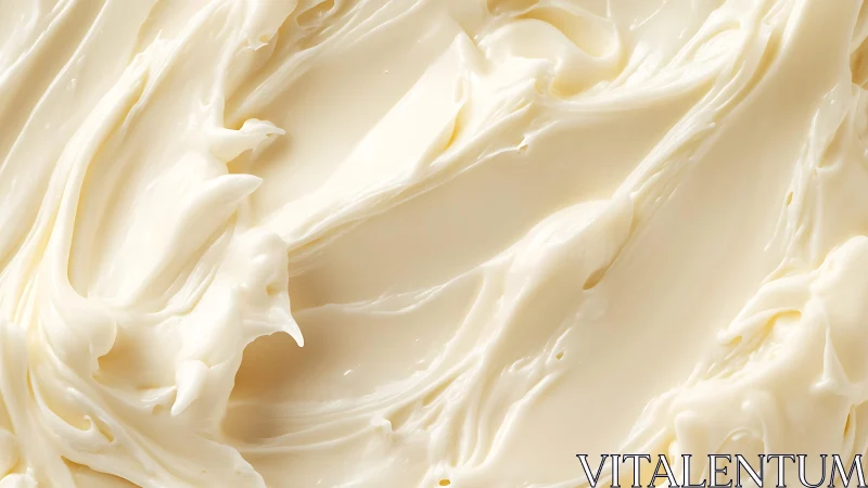 Smooth Creamy Butter Texture in Close-Up, Abstract Food Style.