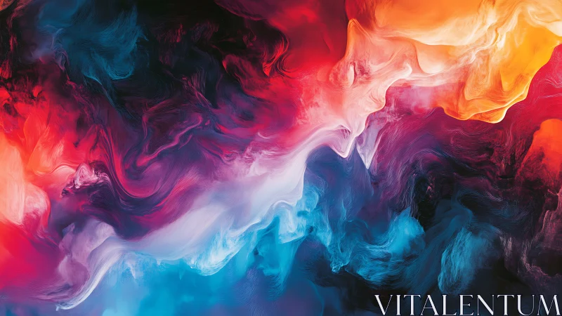 Vibrant abstract color clouds in fluid digital motion.