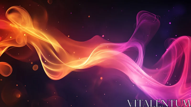 Glowing Energy Waves Dance Through the Cosmic Night