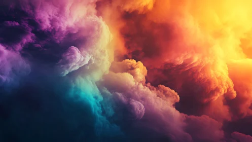 Radiant nebula clouds swirl in glowing sunset colors