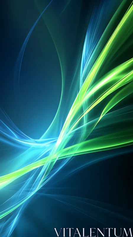 Neon river currents crossing through deep midnight glow.