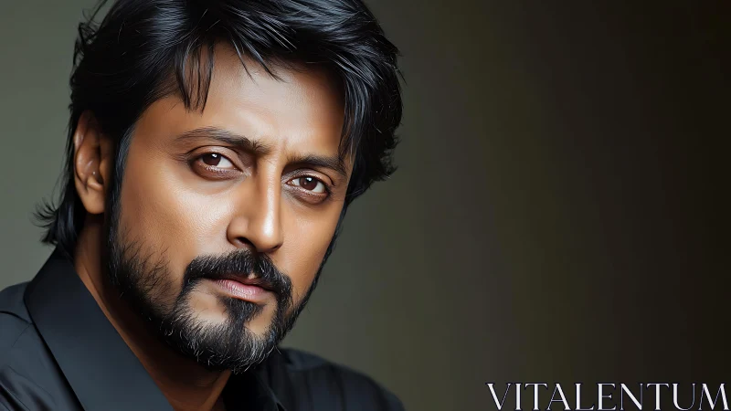 High-detail male portrait with shallow depth and soft key lighting