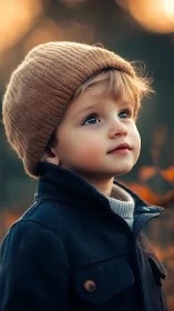 Wondering Eyes: A Child's Quiet Moment of Reflection.