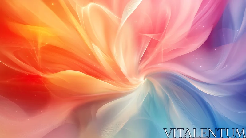 Radial spectral gradient flow forms translucent ribbon vortex