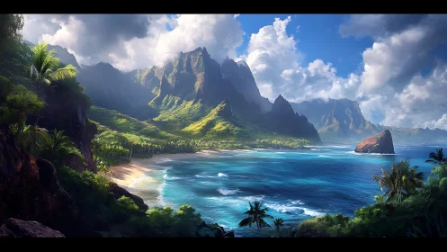 Emerald Kingdom Where Towering Cliffs Kiss Sapphire Waters