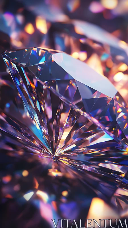 Prismatic jewel close-up glowing with soft cosmic light.