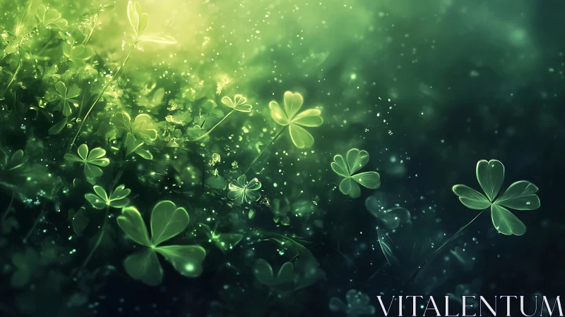 Digital rendering shows translucent clover leaves in green haze
