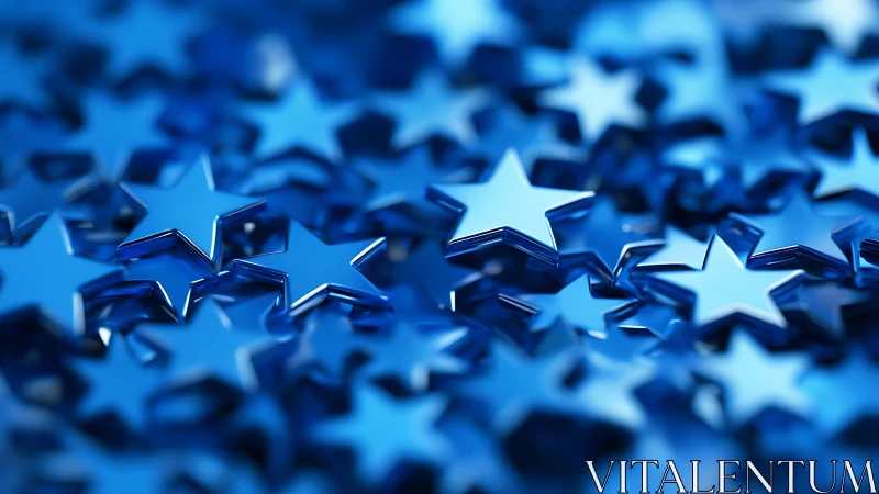 Midnight chrome stars scattered in a cobalt dreamfield.