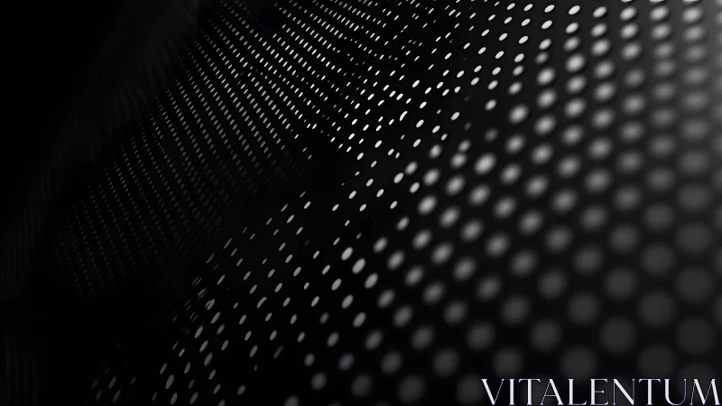 Abstract Black and White Dotted Pattern with Gradient Effect.