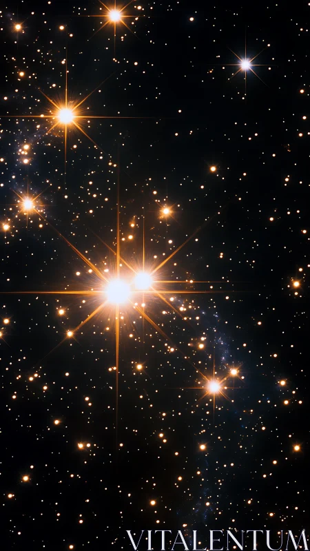 Dense stellar field reveals luminous clustered giants in space